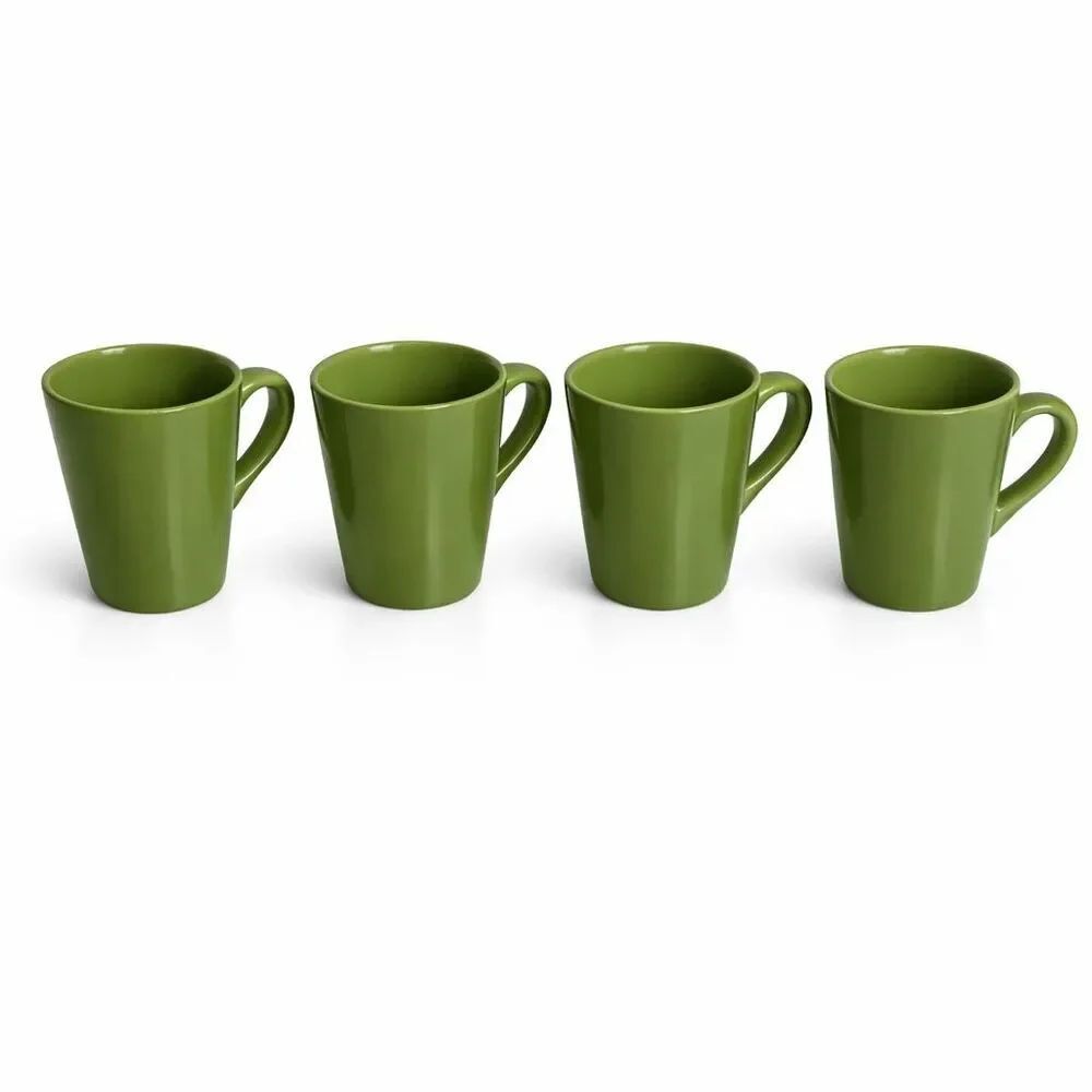 4 Essential Home Mugs In Fiesta Green Vintage 2005 HTF rare
